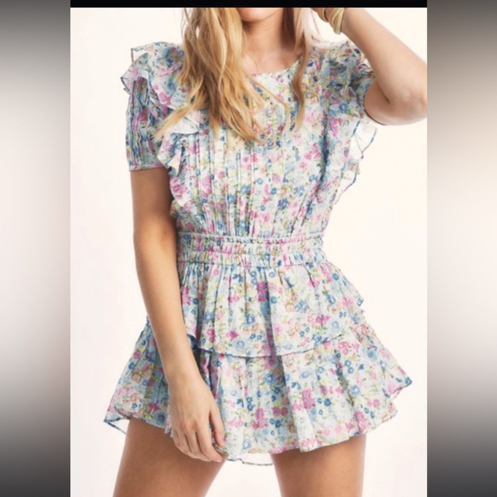 Loveshackfancy natasha dress in coral reef waves